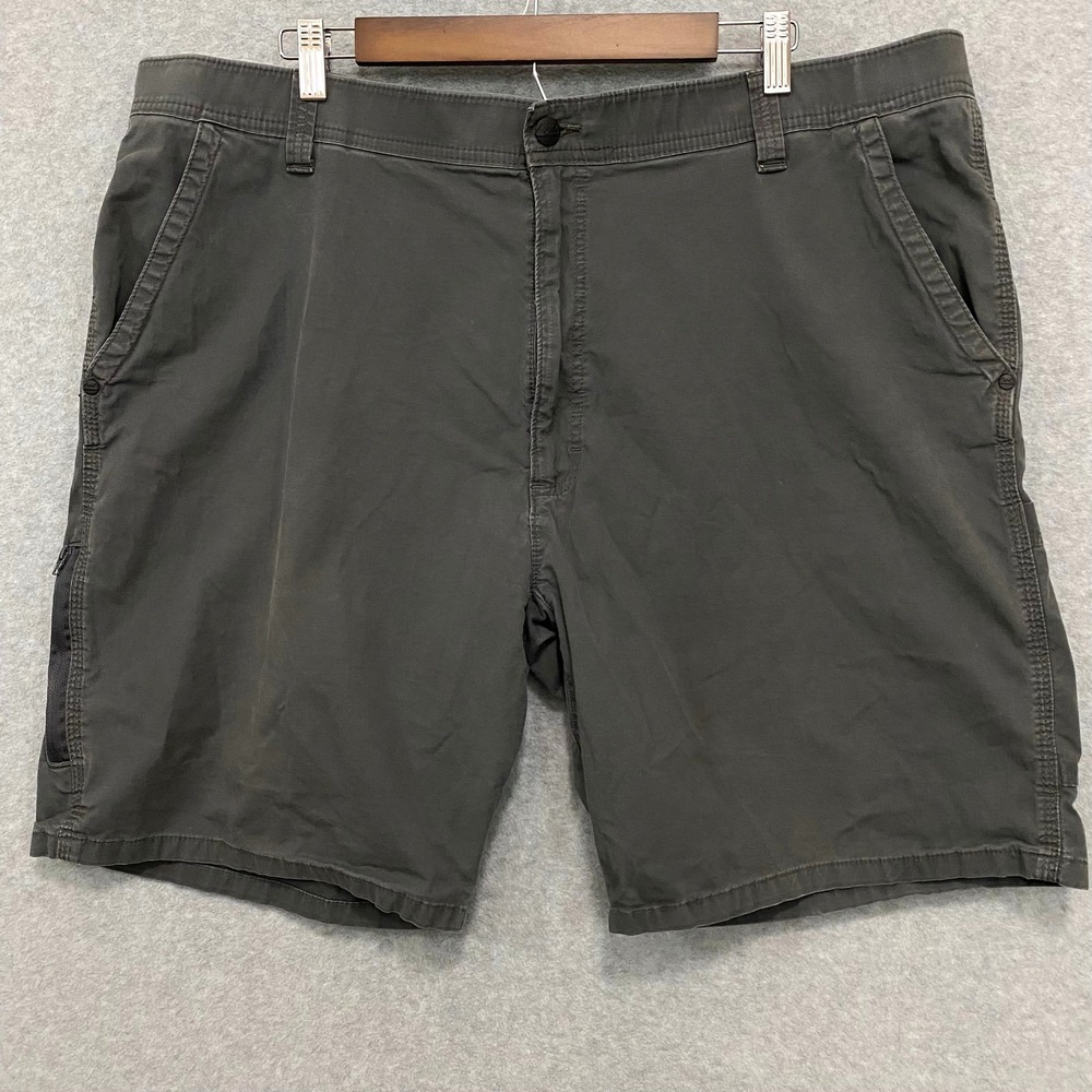WRANGLER Outdoor Series Men's 44 Cargo Shorts Gray Cotton Stretch Utility Pocket